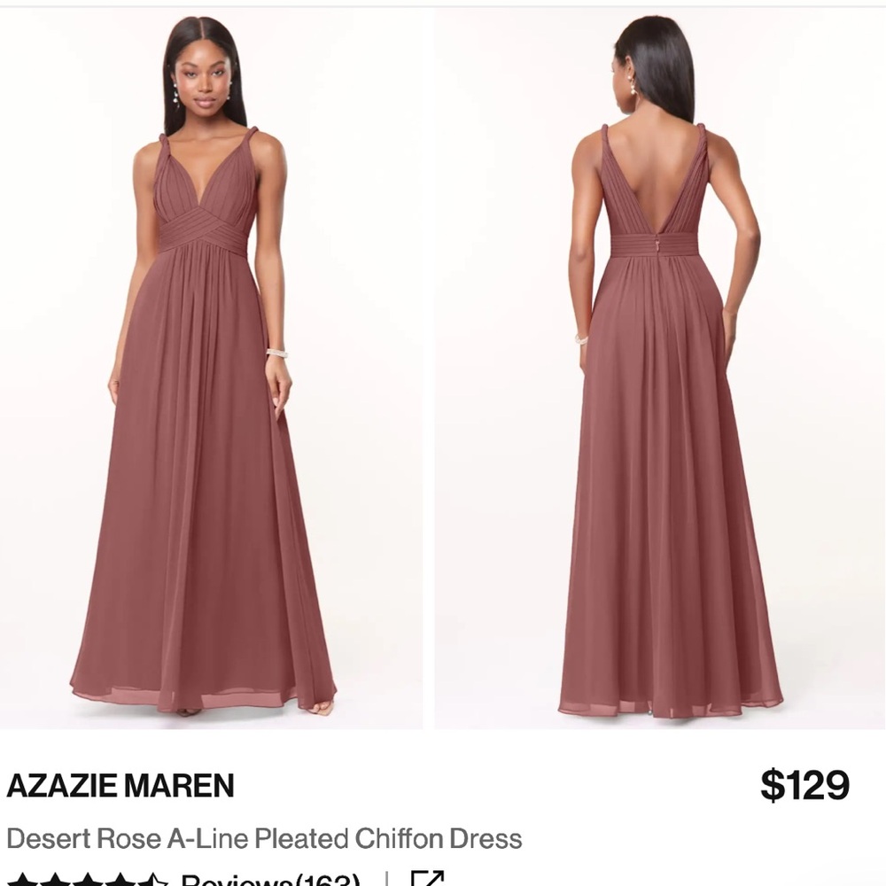 Azazie Maxi Dress in Desert Rose